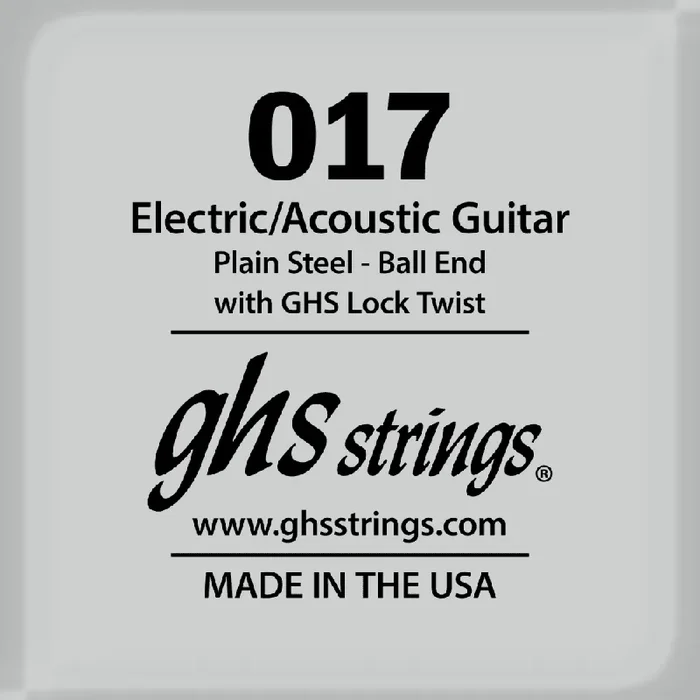GHS Plain Steel 17 (.017″) Electric/Acoustic Guitar Single String