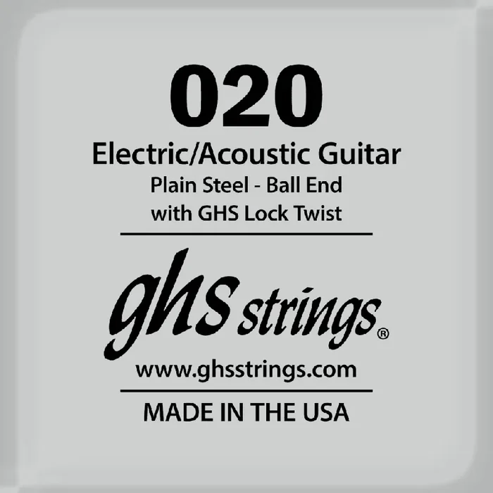 GHS Plain Steel 20 (.020″) Electric/Acoustic Guitar Single String