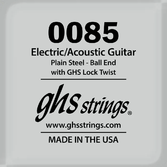 GHS Plain Steel 8.5 (.0085″) Electric/Acoustic Guitar Single String