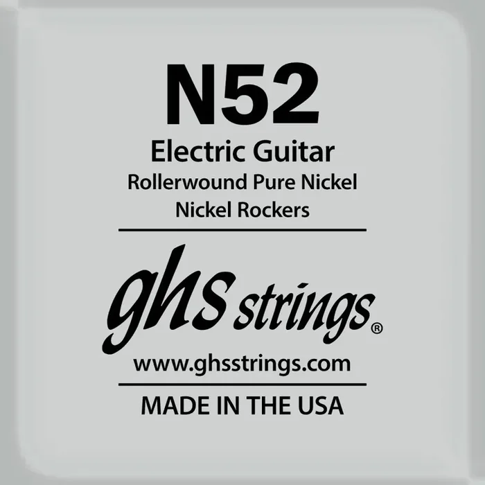 GHS Rollerwound Pure Nickel .052 Electric Guitar Single String