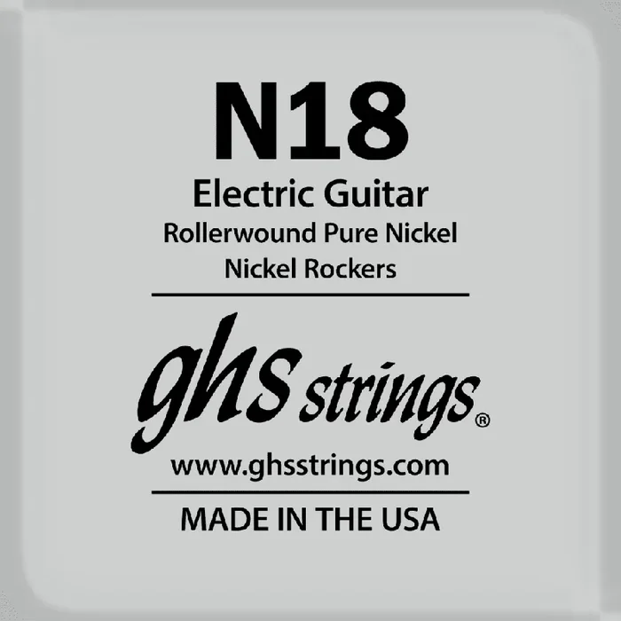 GHS Rollerwound Pure Nickel 18 (.018″) Electric Guitar Single String