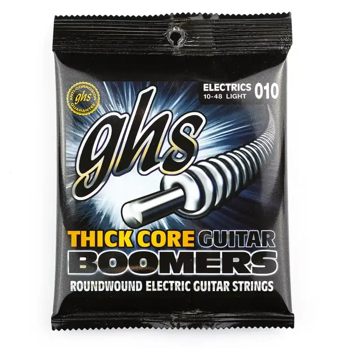 GHS Thick Core Boomers Nickel-Plated Steel 10-48 Electric Guitar Strings, Light