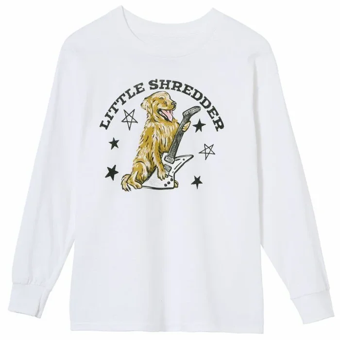 Gibson Kids Little Shredder Long Sleeve Tee White 100% Cotton M