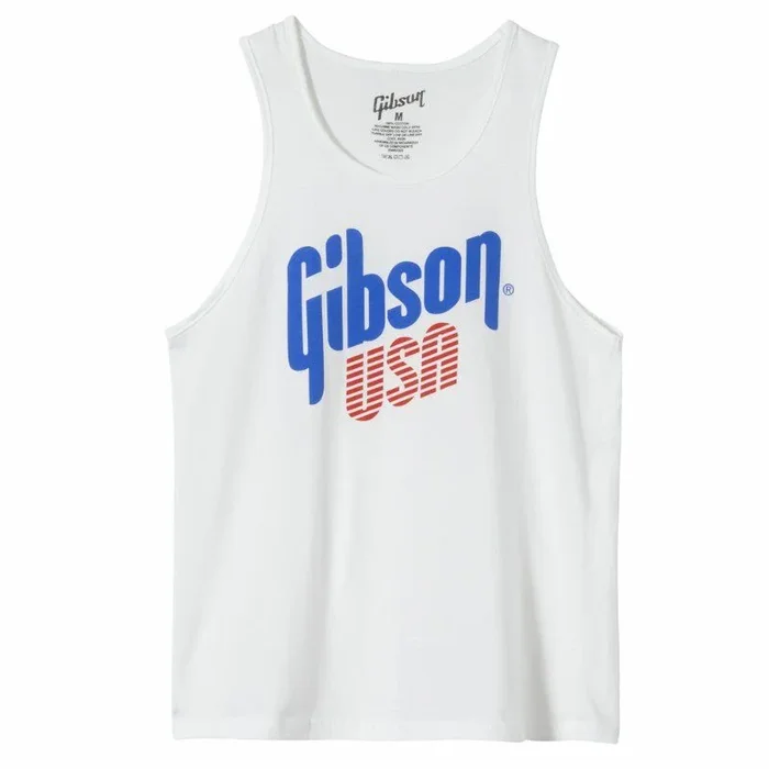Gibson USA White Tank Top Size XL