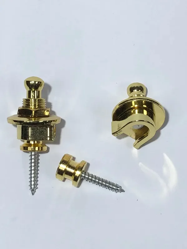 Gold Guitar Strap Locks – Pair