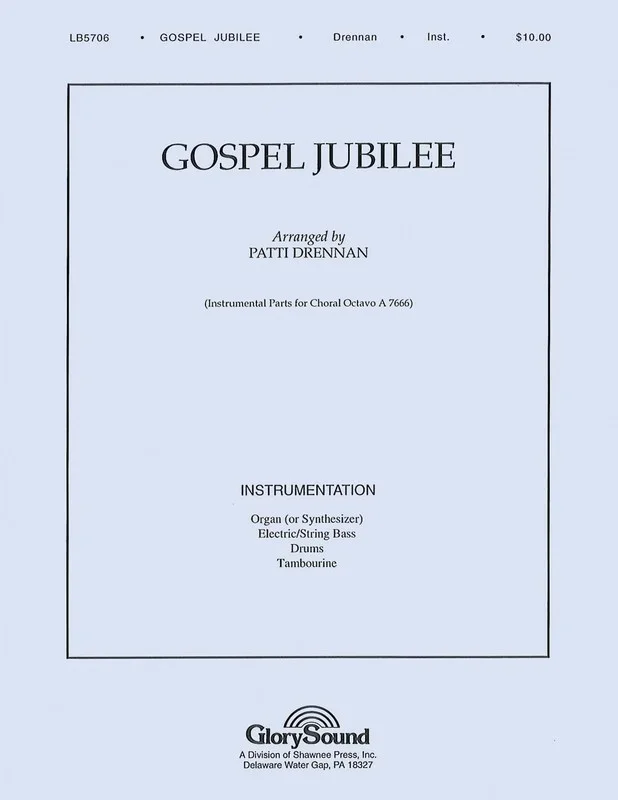 Gospel Jubilee Bs Dr Prc Orgn Book