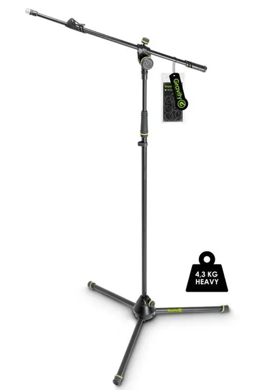 Gravity – Heavy Duty Microphone Stand, Tripod, 2-Point Telescopic Boom