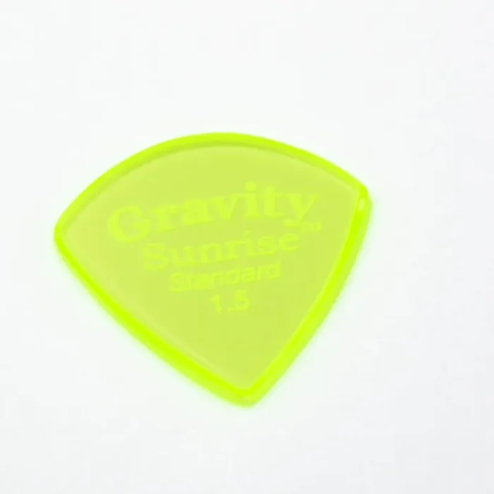 Gravity Sunrise Standard 1.5mm Polished Finish Green Plectrum