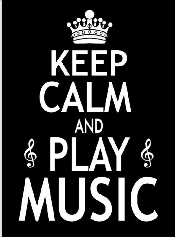 Greeting Card Keep Calm And Play Music