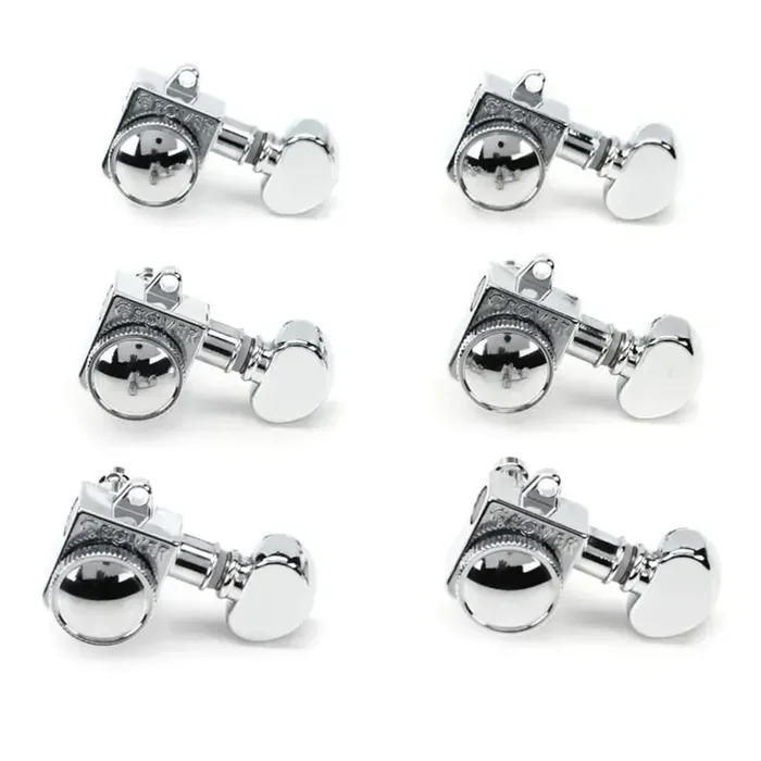 Grover Roto Grip Locking Machine Heads 6-in-Line Chrome Plated