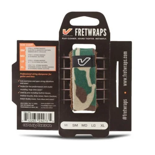 Gruv Gear FretWraps “Camo” String Muters 1-Pack (Green, Medium)