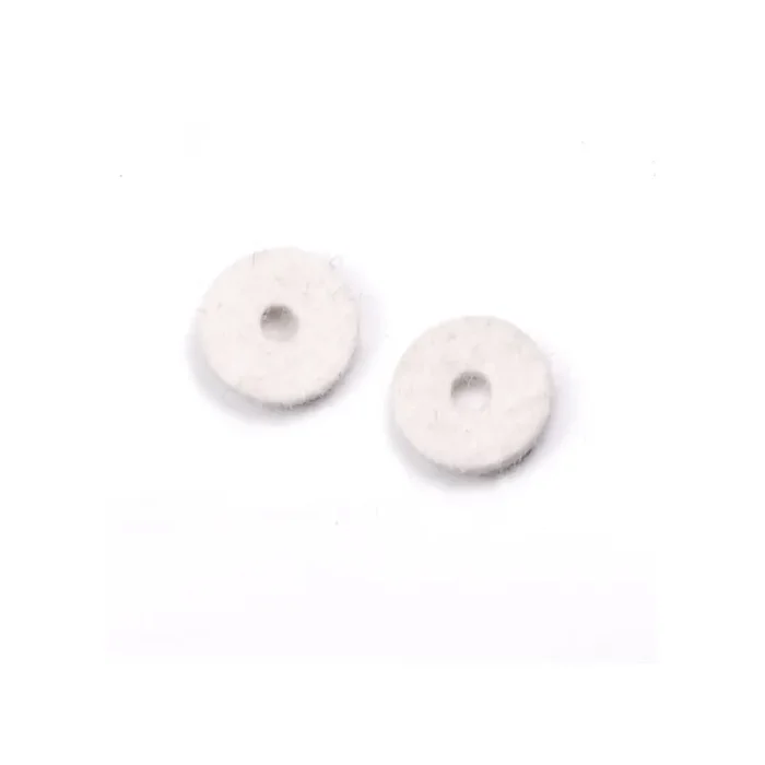 Guitar Endpin / Strapbutton Felt Washers White (Pair)