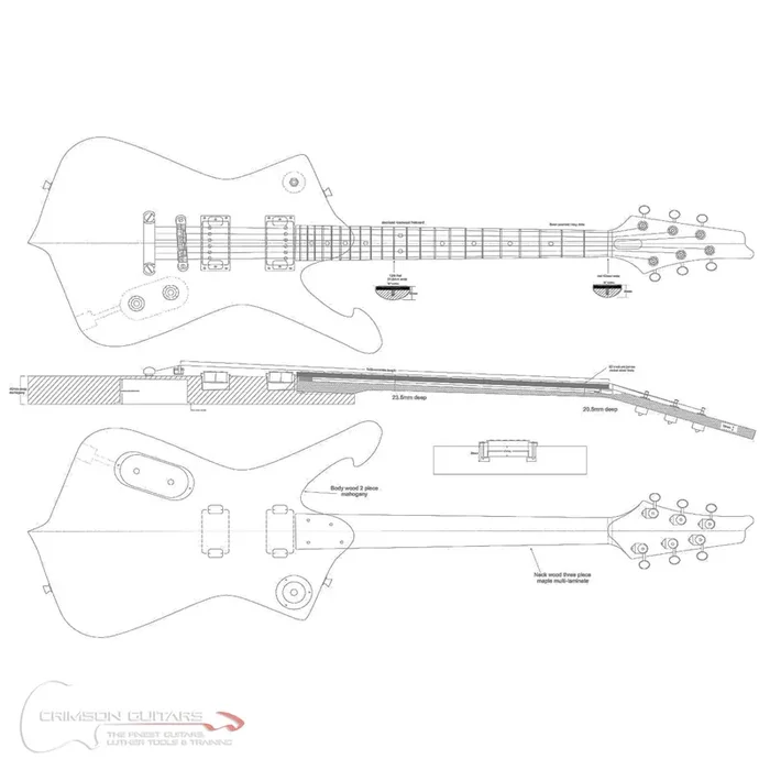 Guitar Plans – Iceman-Type