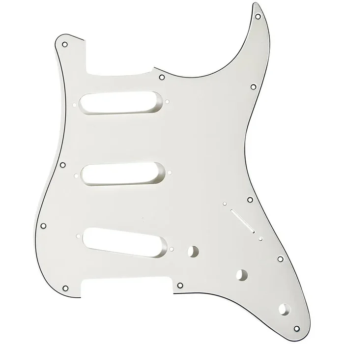 Guitar Scratchplate SC, Plastic, Vintage White/Black/White