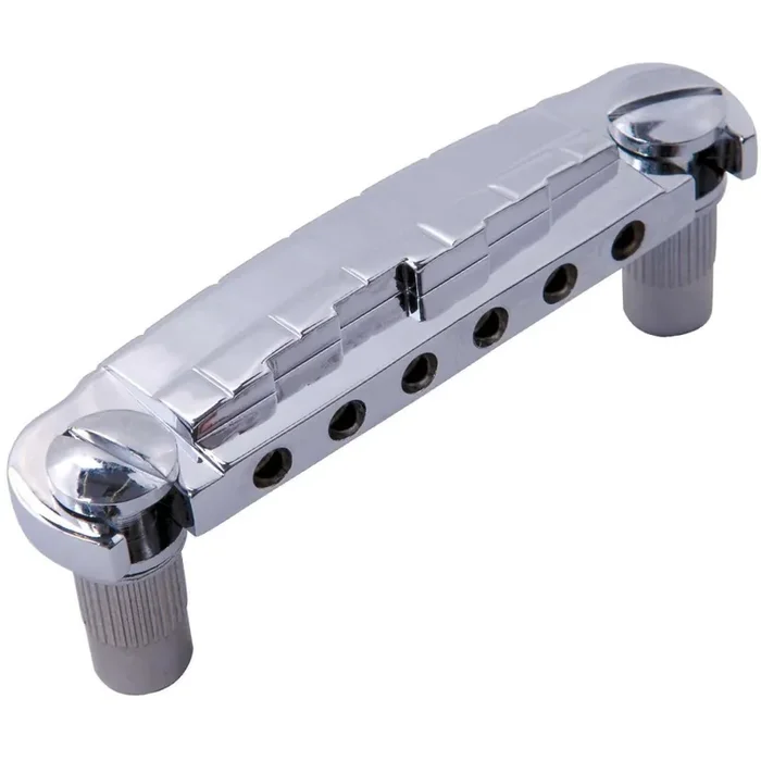 Guitar Tech Compensated Wrap-Over Bridge. GT814 Chrome