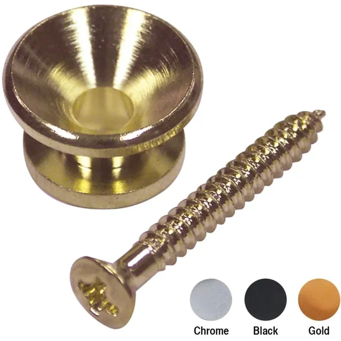 Guitar Tech End Pins with Screw GT548 Chrome