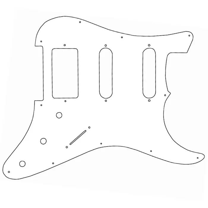 Guitar Tech Humbucker/Single Coil GT836 Scratchplate. 3ply White.