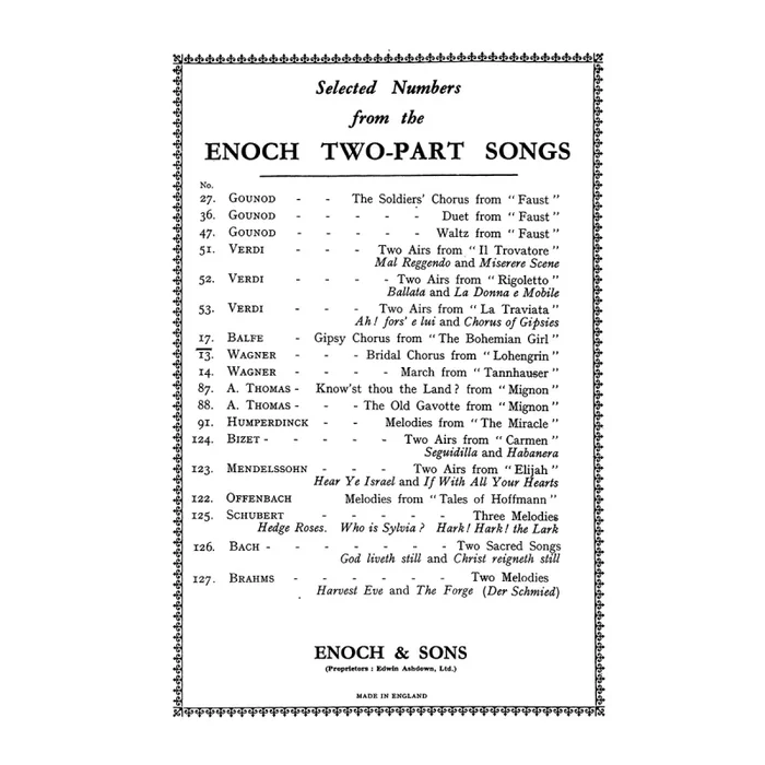 Gypsy Chorus From Bohemian Girl