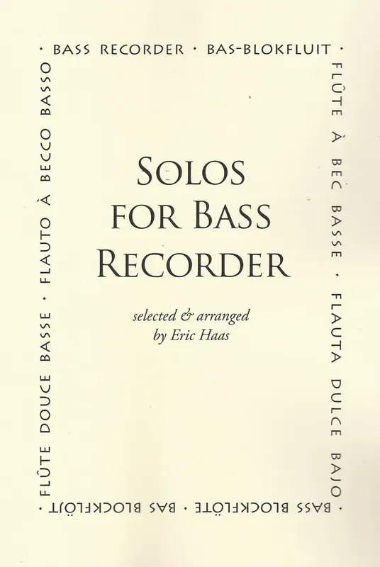 Haas (ed.) Solos for Bass Recorder