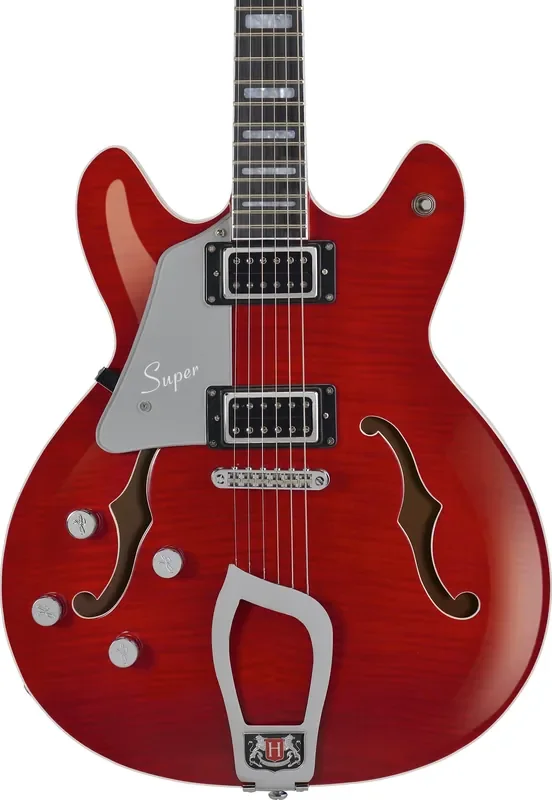 Hagstrom Super Viking Left-Handed – Wild Cherry Transparent