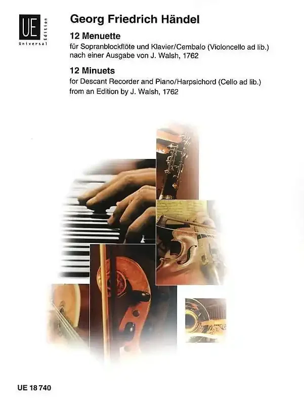 Handel 12 Minuets from the Operas and Oratorios for Descant Recorder and Continuo