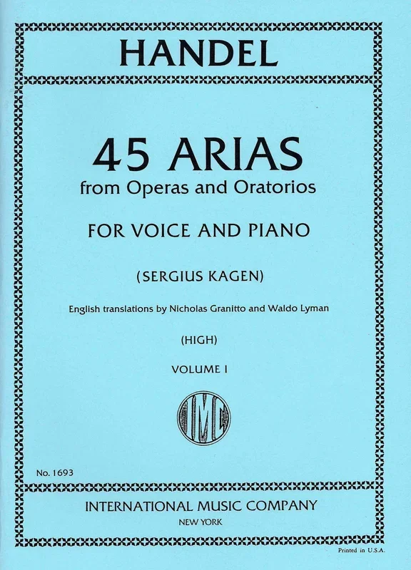 Handel: 45 Arias from Operas and Oratorios – Volume 1