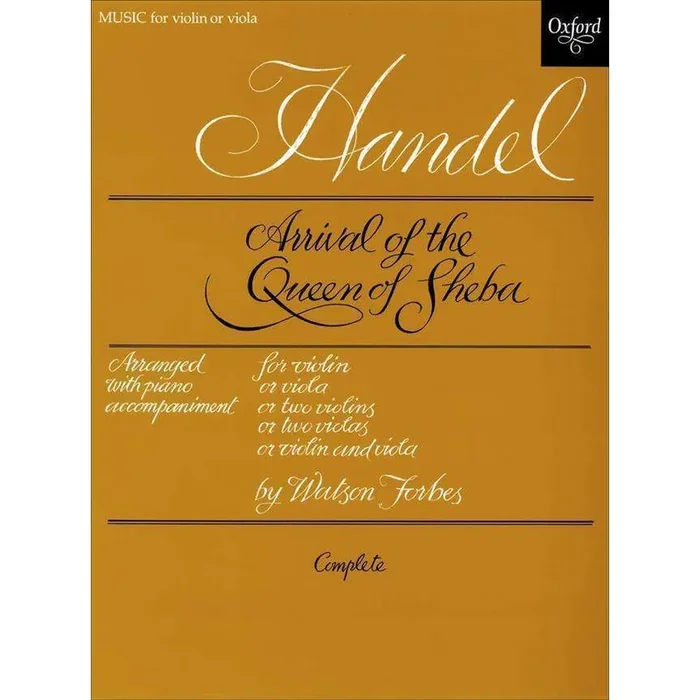 Handel – Arrival Of The Queen Of Sheba (Violin or Viola)