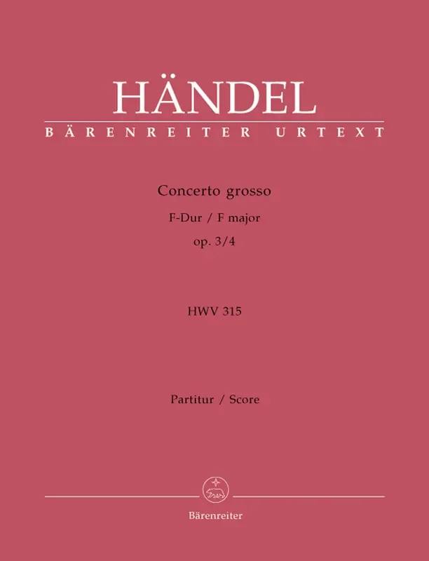 Handel Concerto Grosso in F Major Op. 3/4 – Score