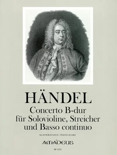Handel Concerto in B Flat Major – Piano score with solopart