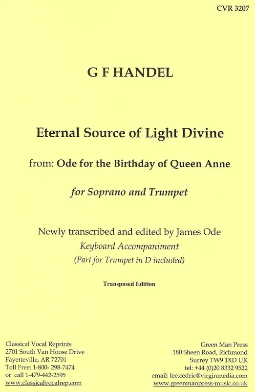 Handel Eternal Source of Light Divine