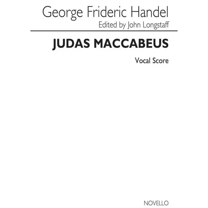Händel, Georg Friedrich – Judas Maccabeus (Mozart) Vocal Score
