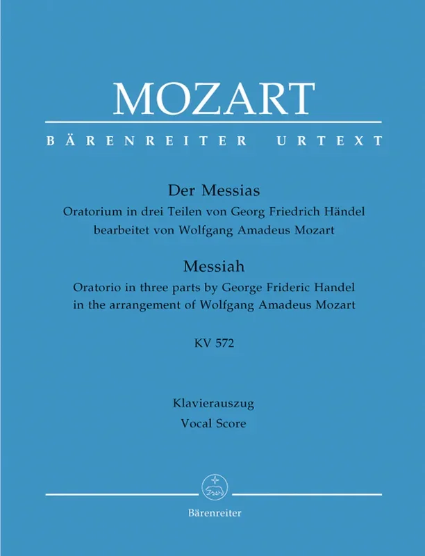 Handel: Messiah K527 German – Vocal Score arr. Mozart