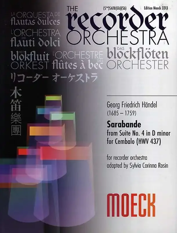 Handel Sarabande in D Minor for Recorder Orchestra