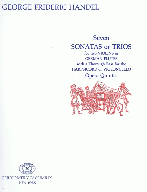 Handel Seven Sonatas or Trios for two Violins or German Flutes