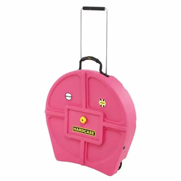 Hardcase Cymbal Case w/ Wheels & Pull Handle 22″ – Pink