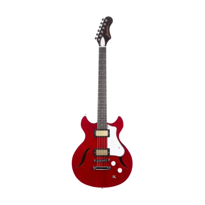 Harmony Standard Series Comet Electric Guitar w/Case, RW FB, Trans Red
