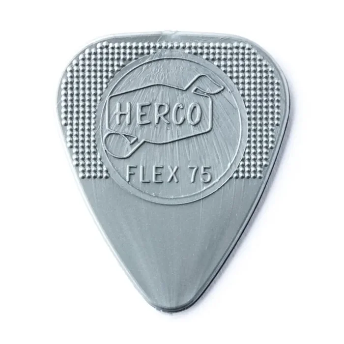 Herco Flex 75 Silver Nylon Plectrum, Heavy (12-Pack)