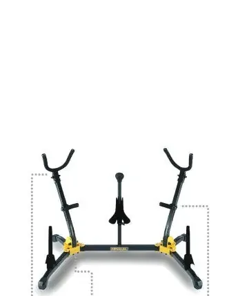 Hercules dual saxophone stand with pegs