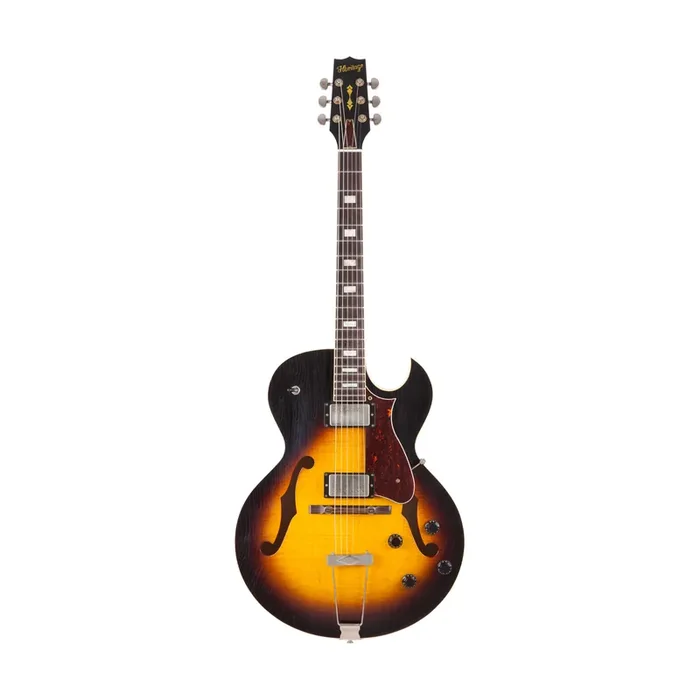Heritage Custom Shop Core Collection H-575 Electric Guitar with Case, Original Sunburst, Artisan Aged