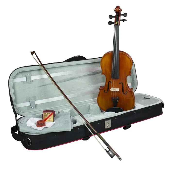 Hidersine Piacenza 4/4 Violin Outfit with Bow, Case, and Rosin Included