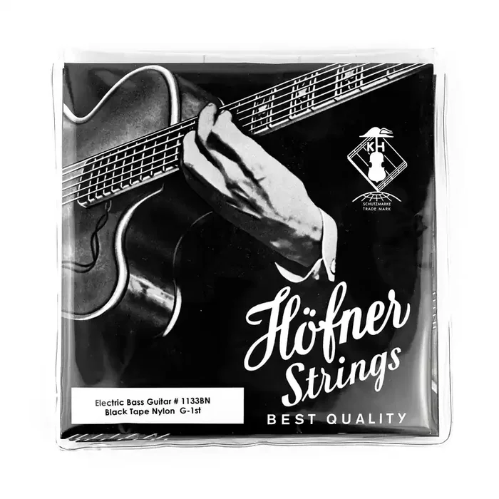 Hofner Black Nylon Tape Wound 55-110 Bass Guitar Strings