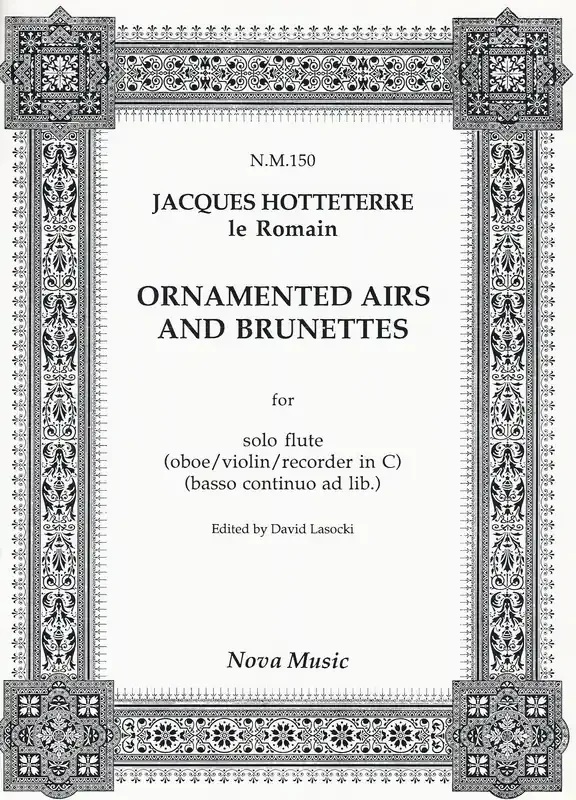 Hotteterre Ornamented Airs and Brunettes for Flute Solo