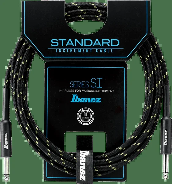 Ibanez SI10 10ft Green Woven Instrument Cable
