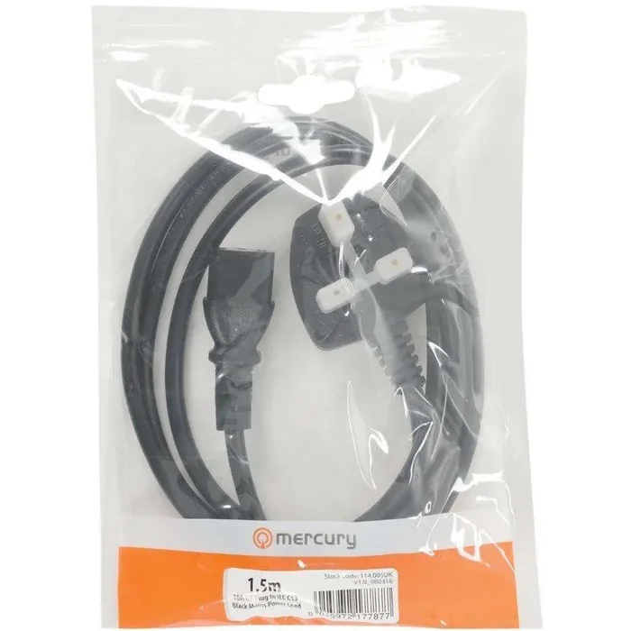 IEC to 10A UK Mains Power Lead