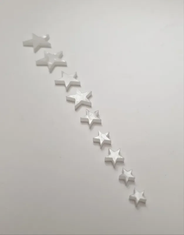 Inlay Set – Stars – Imitation Mother of Pearl – Set of 10