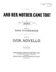 Ivor Novello : Ivor Novello : And Her Mother Came Too! – Piano, Voice – Faber Digital