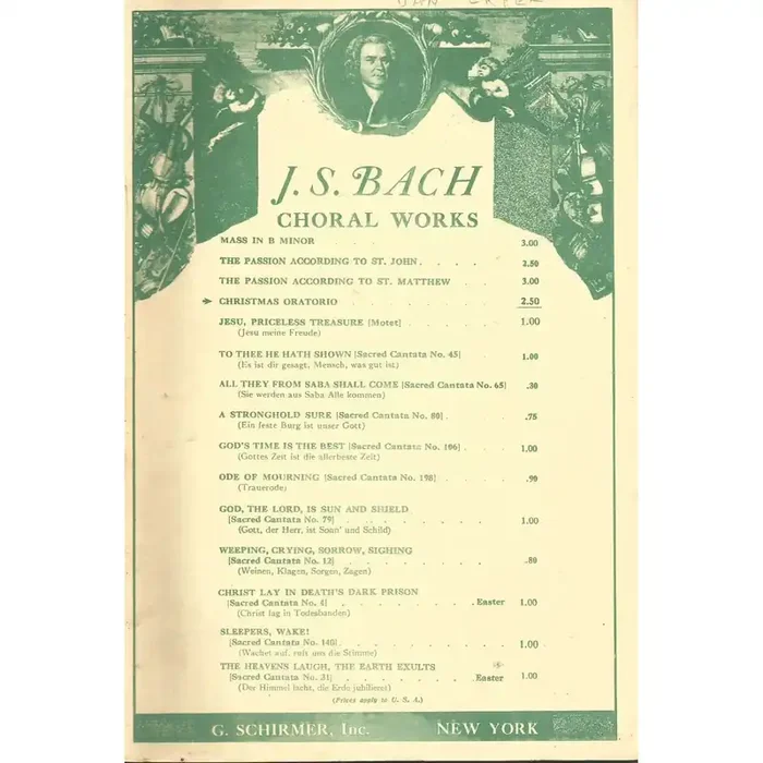 J.S. Bach Choral Works G.Schirmer