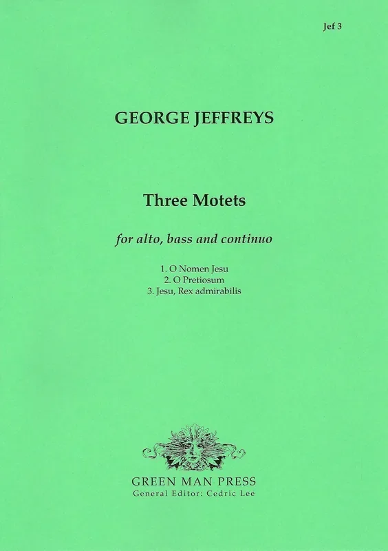 Jeffreys Three Motets for Alto, Bass and Continuo