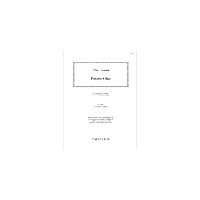 Jenkins, John – Fantasia-Suites. Two Treble Viols (or Violins), two Basses (Viols) and Organ