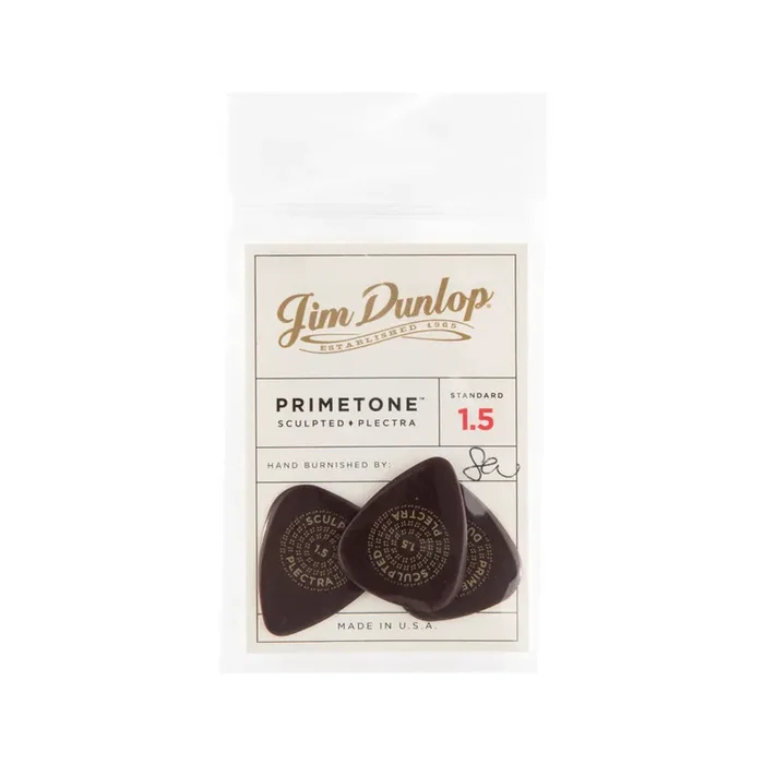 Jim Dunlop 511 Primetone Standard Smooth Pick, 1.5mm, 3-Pack